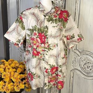 Denim & Supply Ralph Lauren 100% Cotton Floral Men's Hawaiian Vintage Shirt